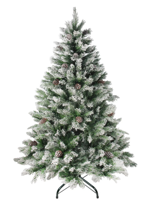 Load image into Gallery viewer, 6&#39; Medium Flocked Angel Pine Artificial Christmas Tree - Unlit
