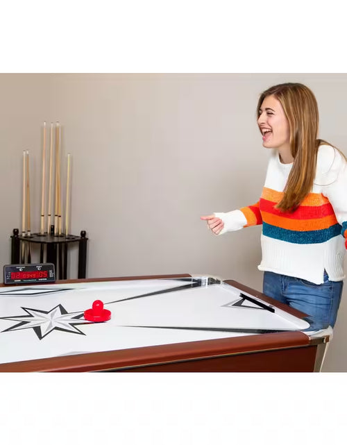 Load image into Gallery viewer, Midtown 6 Ft. Air Hockey Family Game Table W/ Electronic Scoring, High-Powered Blower, Strikers and Pucks
