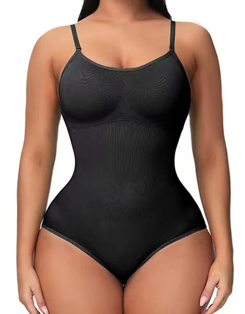 Load image into Gallery viewer, Super Sale V Neck Spaghetti Strap Bodysuit Compression Body Suits Open Crotch Shapewear Slimming Body Shaper Smooth Out Bodysuit
