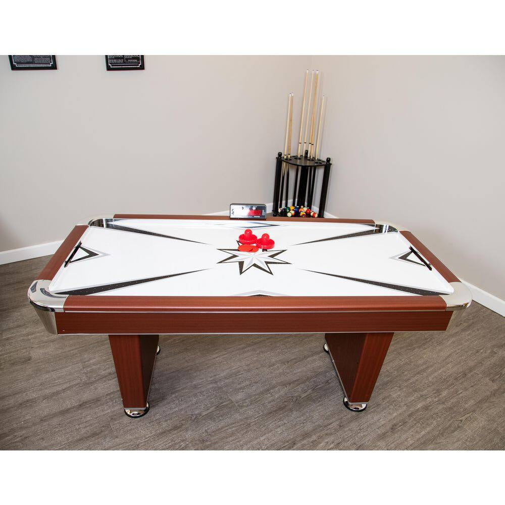 Midtown 6 Ft. Air Hockey Family Game Table W/ Electronic Scoring, High-Powered Blower, Strikers and Pucks