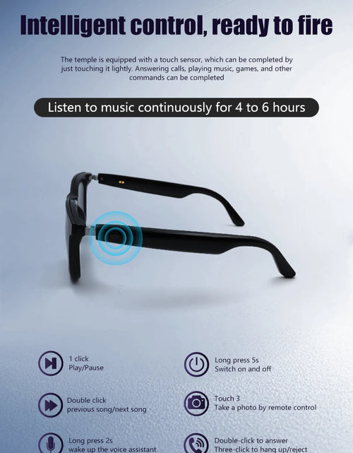 Load image into Gallery viewer, Magnetic Smart Glasses:Blue Light Filtering Polarized Sunglass 2in1 Lenses Audio Built-in Mic &amp; Speakers Touch &amp; Voice Assistant
