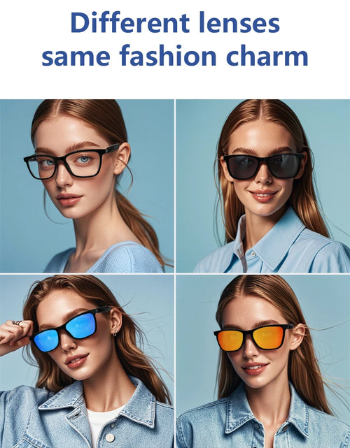 Load image into Gallery viewer, Magnetic Smart Glasses:Blue Light Filtering Polarized Sunglass 2in1 Lenses Audio Built-in Mic &amp; Speakers Touch &amp; Voice Assistant
