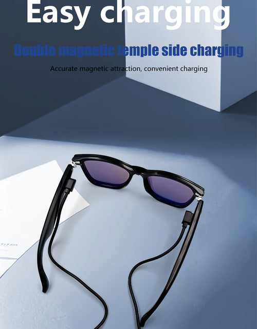 Load image into Gallery viewer, Magnetic Smart Glasses:Blue Light Filtering Polarized Sunglass 2in1 Lenses Audio Built-in Mic &amp; Speakers Touch &amp; Voice Assistant
