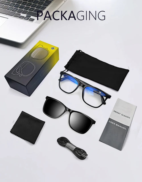 Load image into Gallery viewer, Magnetic Smart Glasses:Blue Light Filtering Polarized Sunglass 2in1 Lenses Audio Built-in Mic &amp; Speakers Touch &amp; Voice Assistant
