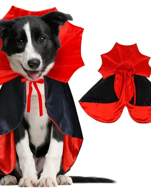 Load image into Gallery viewer, Medium Dog Halloween Costumes, Halloween Dog Vampire Cloak Costume Dog Devil Costume Pet Halloween Costume
