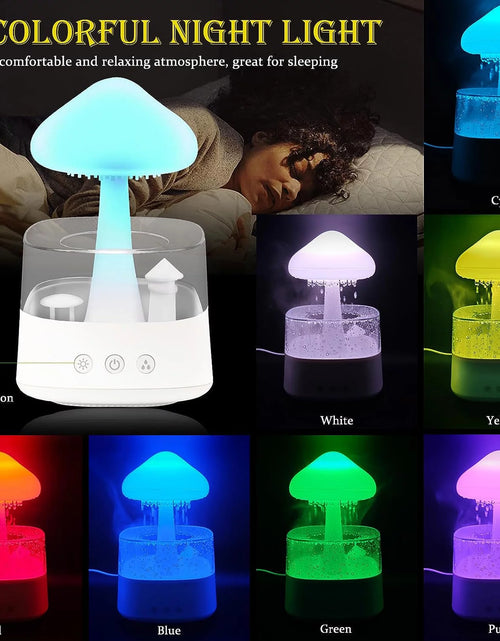 Load image into Gallery viewer, Humidifiers for Bedroom 7 Color Cloud Humidifier Rain Drop for Sleeping Relaxing Aromatherapy Essential Oil Diffuser, White
