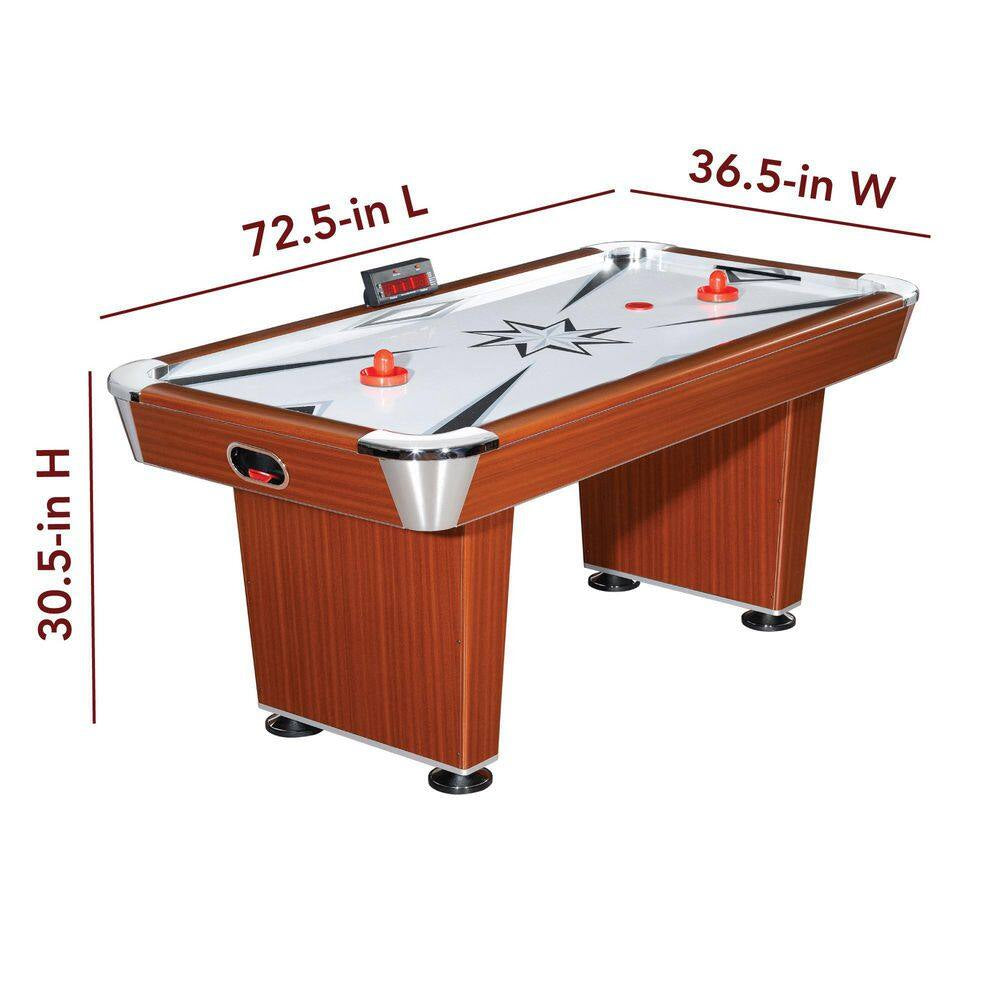 Midtown 6 Ft. Air Hockey Family Game Table W/ Electronic Scoring, High-Powered Blower, Strikers and Pucks