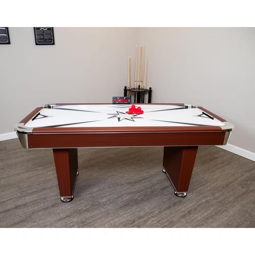 Midtown 6 Ft. Air Hockey Family Game Table W/ Electronic Scoring, High-Powered Blower, Strikers and Pucks