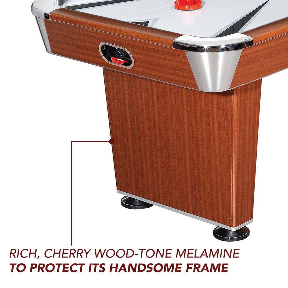 Midtown 6 Ft. Air Hockey Family Game Table W/ Electronic Scoring, High-Powered Blower, Strikers and Pucks