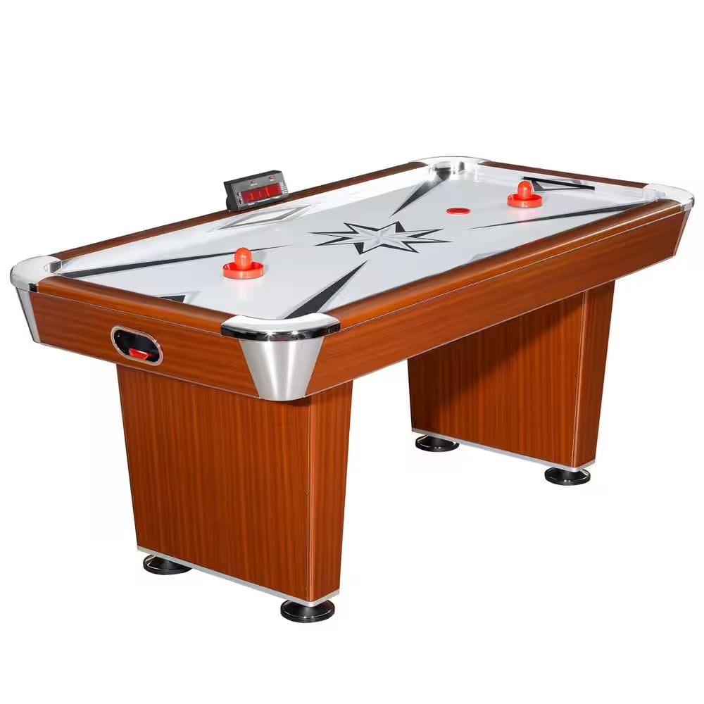 Midtown 6 Ft. Air Hockey Family Game Table W/ Electronic Scoring, High-Powered Blower, Strikers and Pucks